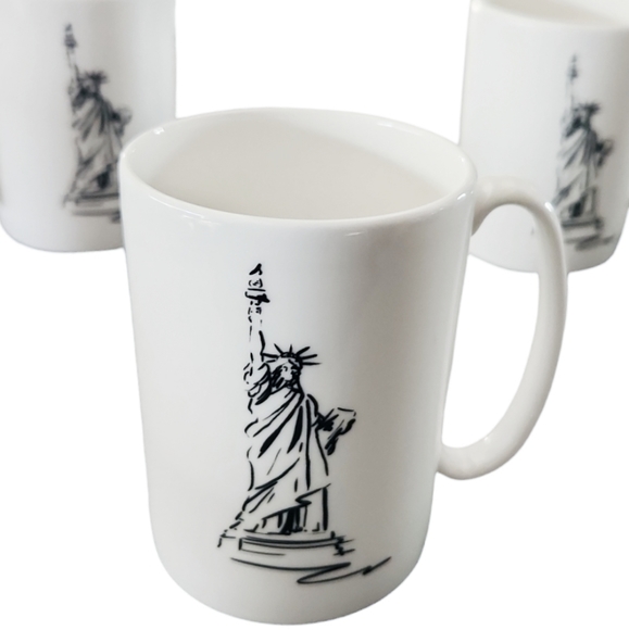LENOX Dinnerware Tin Can Alley New York Accent Statue of Liberty 3 piece Mug Set - Picture 3 of 8